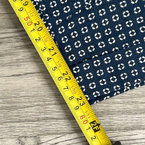 Madewell Navy Blue White Viscose Elastic Waist Dot Pattern Pant Sz S - Picture 5 of 7